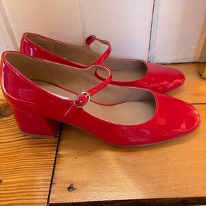 Steve Madden red patent leather mary jane’s
